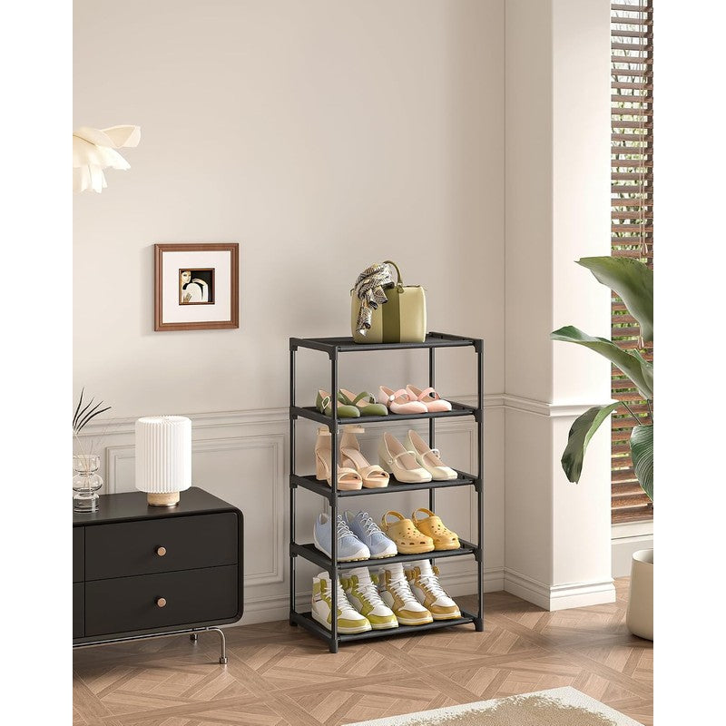 5-Tier Extra Small Shoe Rack (16.3" Wide), Narrow  - detail close-up
