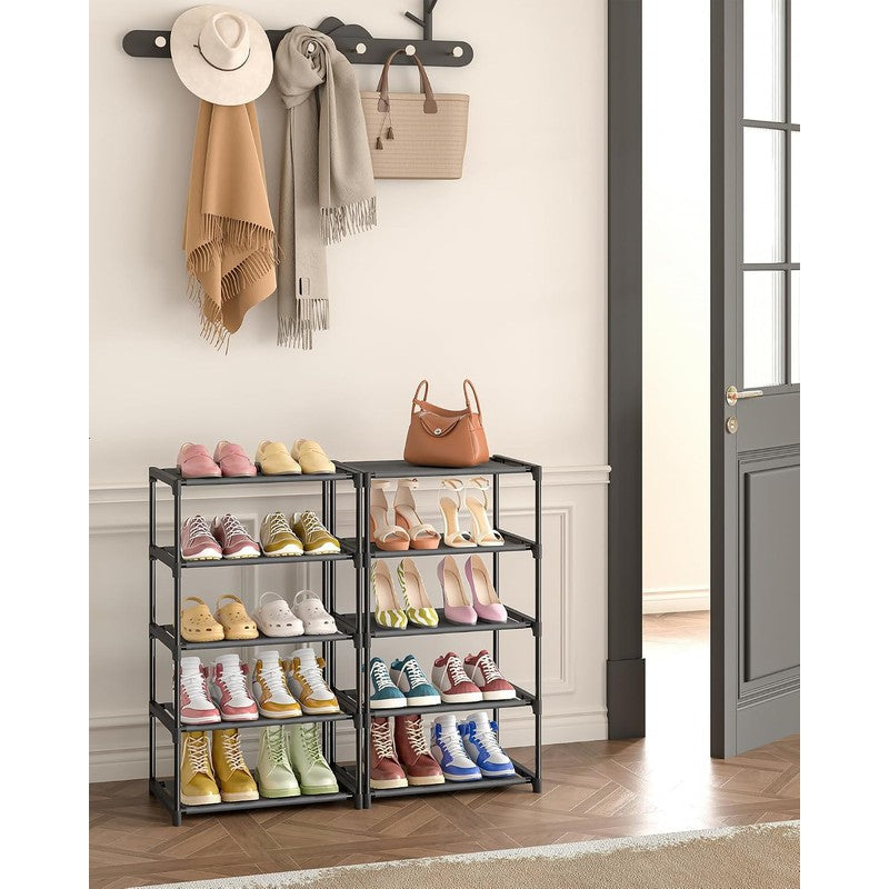 5-Tier Extra Small Shoe Rack (16.3" Wide), Narrow  - lifestyle look