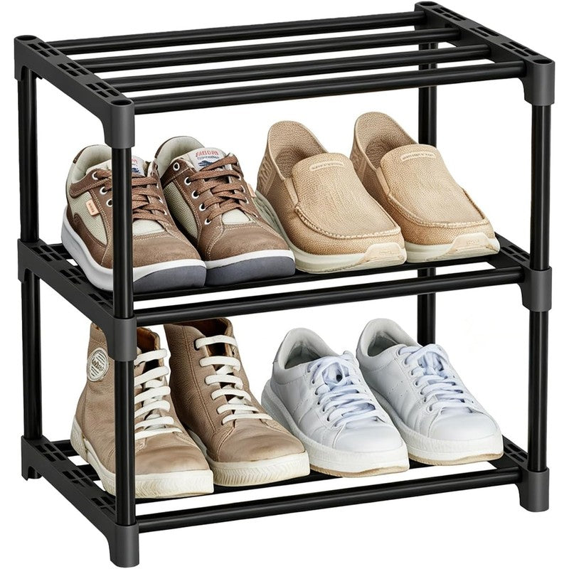 Standard Shoe Rack 3-Tier 17 Inches Wide, Free Sta  - front view