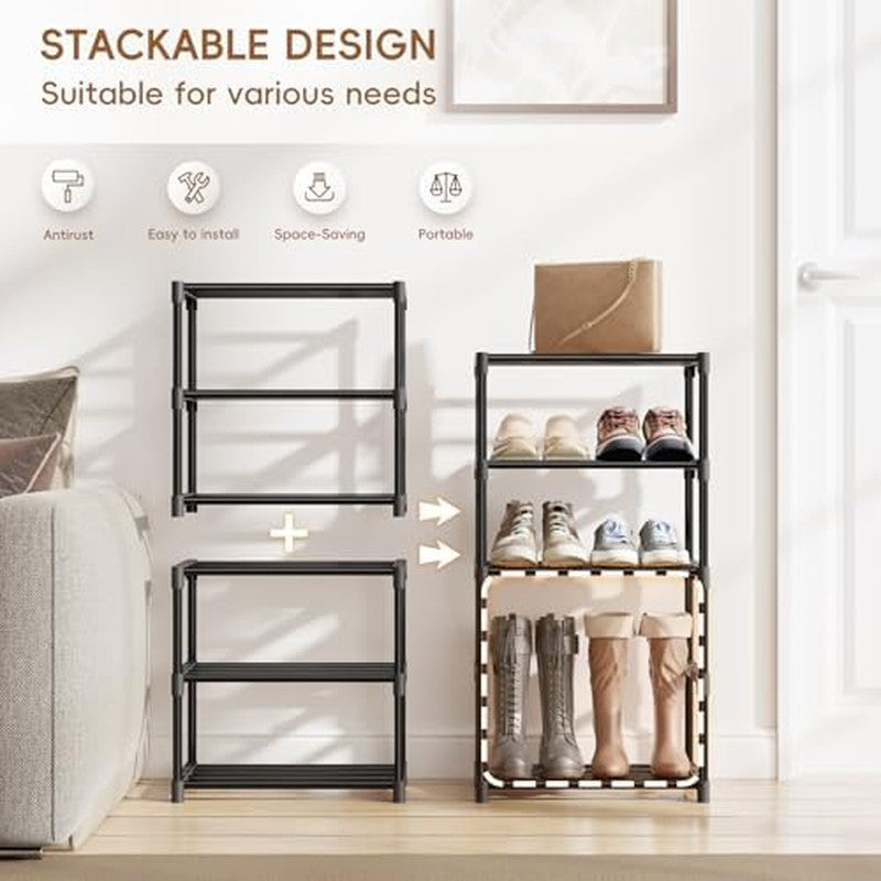 Standard Shoe Rack 3-Tier 17 Inches Wide, Free Sta  - color detail
